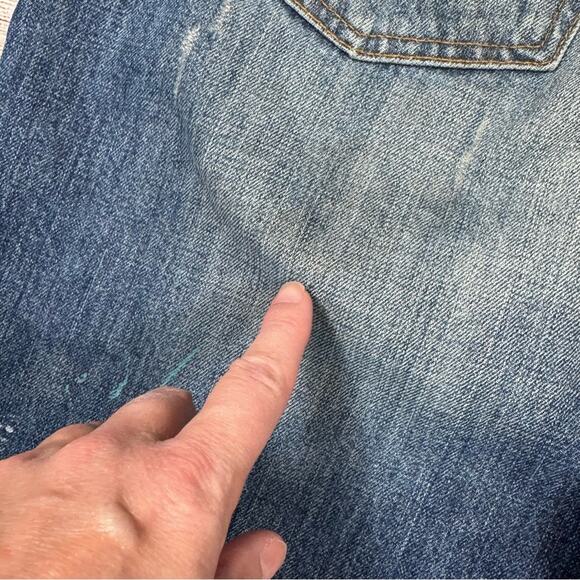 East West East/West Distressed Button Fly Mens Denim Jeans Size 38 *Flaws* - Picture 13 of 16